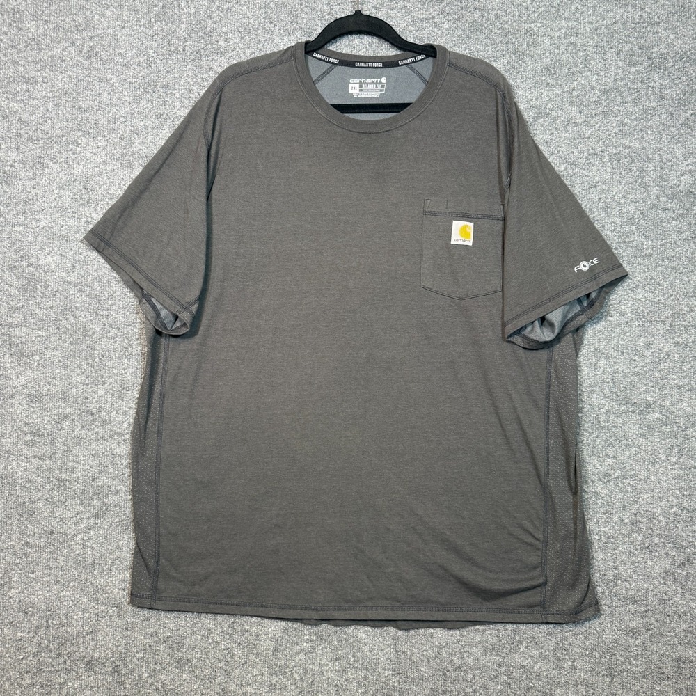 Carhartt Shirt Mens 2XL Gray Relaxed Fit Carhartt Force Pocket‎ Tshirt Casual